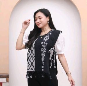 Baju Couple Tenun Hitam Setelan Kondangan Pria Wanita Gamis Terbaru Pernikahan Acara Resmi Toraja