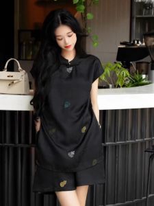 DANTING | New Chinese Style Fashionable Womens Black Set