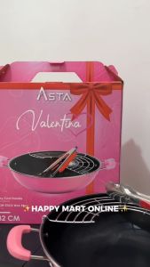 Panci Wok Pan Teflon 32CM Anti Lengket Asta Valentina Tirisan Minyak