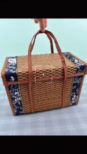 Rattan Woven Basket Food Fruit Basket Foldable Multiple Size Portable Outdoor Picnic Storage Bag