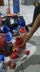 NE.KIDS Sepatu Roda Anak Roda 4 Mode Mobil Untuk Pemula Belajar Balita Remaja Murah Mainan Outdoor