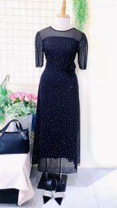 Đầm Trung Niên Dáng Dài Cao Cấp Đi Làm Đi Chơi Đi Tiệc Đa Dụng Sang Trọng Cho Các Quý Bà U40 U50 tm3094