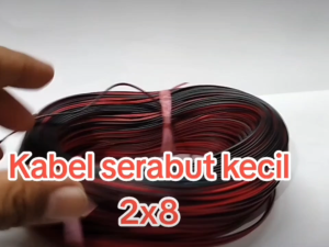 1Meter Kabel Serabut kecil Tembaga 2x8 / Kabel kecil Hitam Merah 1 Meter