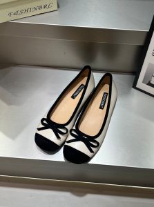 Soft Bottom Ballet Yoga Bean Shoes Womens Summer Flat Butterfly Knot New Chinese Style National Trend Sheepskin Version