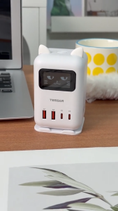 TESSAN 65W Charging Station Power Strip for Multiple Devices USB PD Fast Charger Multiple Ports with USB Type C Desktop Charging Hub for iphone15/16 MacBook Earphone Home Office Accessories