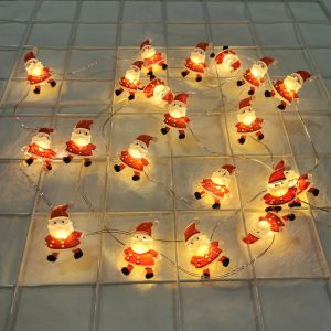 Runtow Santa Claus Snowman LED Light String ตกแต่งคริสต์มาสสําหรับ Home Xmas Tree เครื่องประดับ 2025 Navidad ของขวัญ 2026 ใหม่ปี