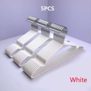 5/10PCS Metal Seamless Clothes Hanger Non-slip Dip Plastic Clothes Hanger Clothes Drying Adult Household Thick Clothes Support