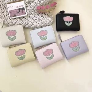 New High Quality Small wallet Bi-fold flower embroidered design for Women Wallet C307-22B