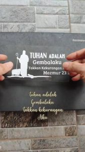 Stiker Tuhan Adalah Gembalaku Mazmur Ayat Alkitab Kristen Katolik