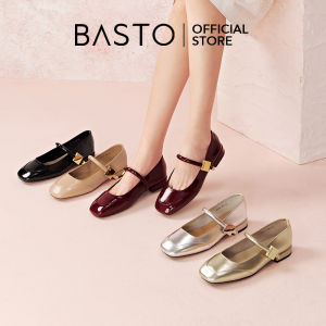 【Monet Garden】BASTO Womens Mary Jane Flat Shoes รองเท้าแมรี่เจน นิ้วเท้าเหลี่ยม ส้นเตี้ย M3173 M1111 M1335 M1303