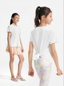 moodytiger | Girls Summer T-Shirt Sun Protection Quick Drying Peplum