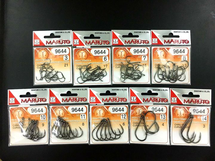 MARUTO 9644 HIGH CARBON & CHEMICALLY SHARPENED HOOKS.