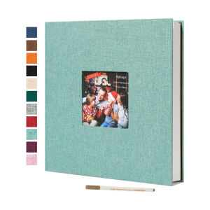 DIY retro self-adhesive album book albumSelf Adhesive Photo Album 8R 10R/ 13.2-inch(Gift pen)