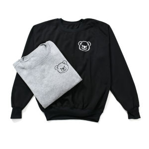 TopOne88 Sweater Basic Crewneck Fleece Pria Wanita Dewasa Sablon POLYFLEX Bear