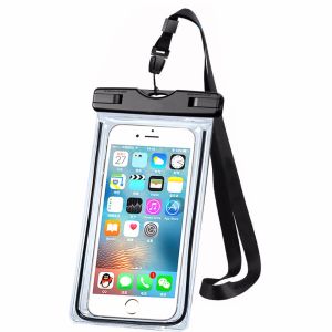 1pcs Universal Waterproof Phone Pouch Cellphone Dry Bag Case Underwater Phone Protector PV Cover for Kayaking Beach fishing