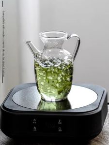 Heat Resistant Glass Tea Pot Ancient Chinese Style Tea Brewing Set Single Filter for Green Tea Home Use Handmade Ceramic Tea Kettle