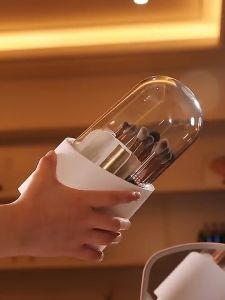 COD SHENAR Kotak Penyimpanan Kuas Kosmetik/ Rak Organizer Multifungsi / Tempat Kuas Make Up Putar Tempat Alat Tulis Make Up Brush Storage Rotaring Brush Holder