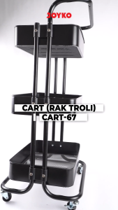 JOYKO Rak 3 Susun Roda Troli Penyimpanan Rolling Storage Cart 3 Tier CART-67