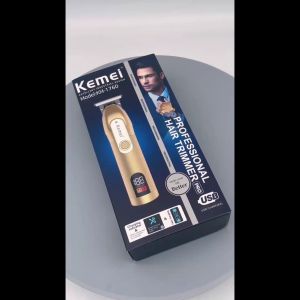 Kemei Km-1760 Hair Trimmer Rechargeable Salon Professional Stainless Steel Blade Electric Hair Clipper Hair Cutting Machine for Men