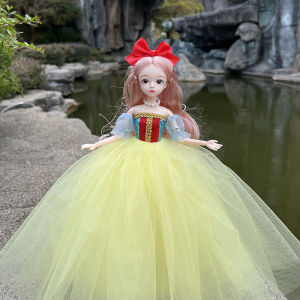 Princess Size Dollhouse Wedding Dress Toy for Girls Birthday Gift Simulation Doll Playhouse Toy Plastic Material