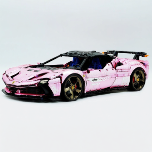 Custom Modified SF90 Racing Car Model Building Blocks
