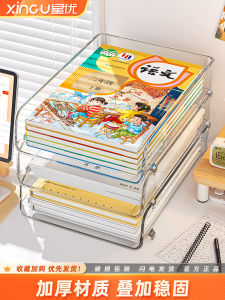 ชั้นวางของสำหรับโต๊ะทำงาน ช่องเก็บเอกสาร ชั้นวางของใส สำหรับใช้ในสำนักงาน ชั้นวางของใส่หนังสือ A4 สำหรับนักเรียน