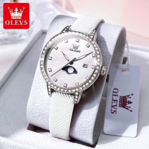 OLEVS Jam Tangan Wanita Original Anti Air Kulit Elegan Mewah Korea Fashion Women Watch Cod