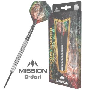 MISSION STEEL TIP DART - 21.5G/23.5G/25.5G DOMINIK GRÜLLICH 95% Tungsten Steel Darts (ARROW DART KELULI)