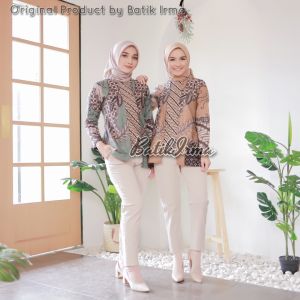 Atasan Blouse Batik Wanita Seragam Kantoran MOTIF SEKARJAGAD BATIK IRMA