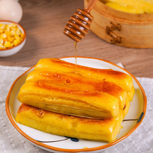 Handmade Corn Cake Sichuan Style Coarse Grain Breakfast Pastry Fresh Corn Taro Cake Traditional Chinese Snack 500g Pack