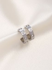 C-shaped Design Versatile and Luxury Stainless Steel Earrings for Womens Personalized and Versatile Fashion Earrings