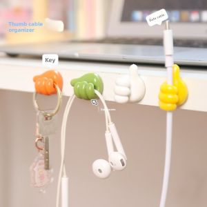 YZ | Desk & Wall Cable Organizer with No-Hole Mounting Cartoon Design for Bedroom and Bathroom Silicone Storage Hook