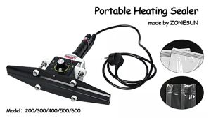 ZONESUN คีมปิดผนึกพลังงานความร้อนแบบตรงเครื่องปิดผนึกกระดาษคราฟท์ฟอยล์คอมโพสิตไฟฟ้าแบบมือถือ