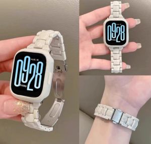 สายนาฬิกาเรซินพร้อมเคสซิลิโคนสำหรับ Xiaomi Redmi Watch 5 Active Strap / Redmi Watch 5 Lite Strap / Redmi Watch 3 Active Strap สายนาฬิกาสำหรับ Redmi Watch 5Active Strap สายนาฬิกา Redmi Watch 5Lite สายนาฬิกา Redmi Watch 3Active Strap สายรัดข้อมือพร้อมเคส