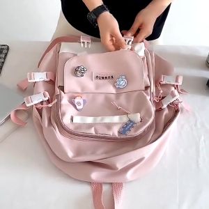 NZ. ALESHA - TAS RANSEL SEKOLAH WANITA SD SMP SMA KOREAN LOOK LUCU