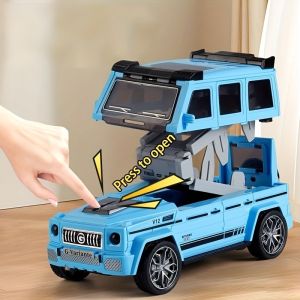Transformable Track Car – Foldable Off-Road Ejection Vehicle Inertia-Powered Children’s Educational Toy Car Model