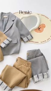 Set bộ vest dài dáng Blazer áo vest kèm quần cho bé trai 1 đến 7 tuổi BERNIE T0924B13 (không kèm sơ mi)