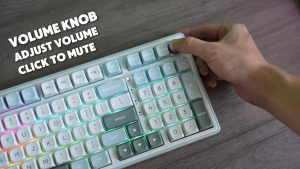 RK Royal Kludge RK R98Pro Sky Cyan 98 Key 98% RGB Wired With Knob Mechanical Keyboard