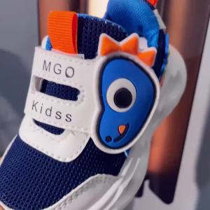 Mgo Kidss Light-Up Shoes with Lights 2026 New Spring Summer and Autum Dinosaur Velcro Shoes for 1-6 Years Old Light-Up Shoes Sports Shoes Casual Shoes