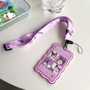 Long Neck Lanyard Polyester Mobile Phone Strap Children Students ID Card Holder School Meal Card Campus Card Cartoon Name Tag Chain