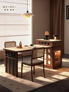 Weimei | Extendable Kitchen Island Dining Table Sweet Orange Rock Plate