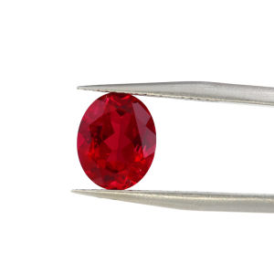 Lab Grown Ruby Sapphire With Inclusions Closer To The Natural Effects Faceted Gemstone Oval Shape Cut Pink Sapphire For Jewelry Making