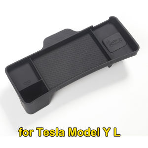 For Tesla Model Y L 2026 2025 Dashboard Storage Tray YL Tissue Box Glasses Holder Rear Screen Organizer Model Y Juniper Gadget