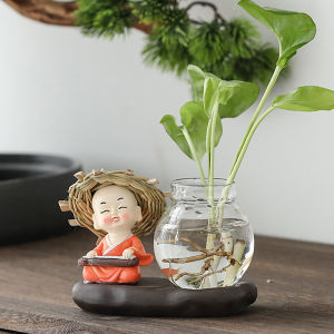 Modern Minimalist Zen Style Ceramic Flower Vase Green Ivy Water Cultivation Home Decoration Living Room TV Cabinet Tabletop Ornament