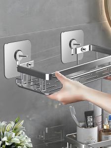 Móc Treo Tường Phòng Tắm Chống Thấm Nước Dán Chắc Chắn Không Cần Đục Lỗ Phụ Kiện Tường Bằng Nhựa Chịu Lực Tối Đa 3kg