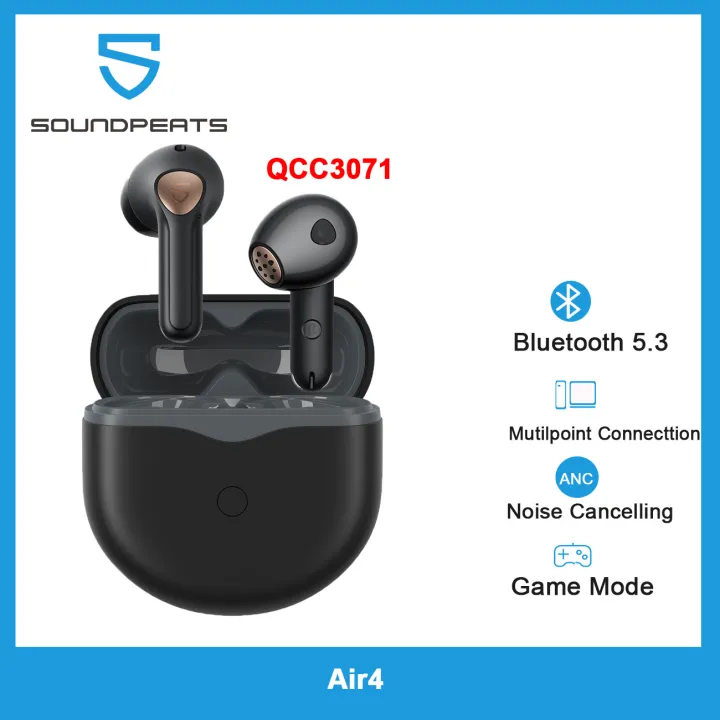 SoundPEATS Air4 True Wireless Earbuds with Active Noise Cancellation,  Bluetooth 5.3 and Qualcomm QCC3071 aptX Lossless