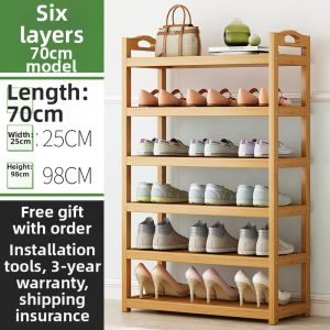 Simple Economical Aesthetic Multi-layer Bamboo Shoe Rack