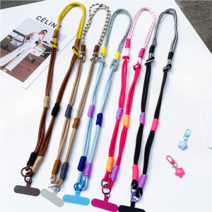 Korea 3in1 Universal Adjustable Phone Lanyard Strap Mobile Phone Hanging Rope Neck Straps Anti-lost Lanyards Cellphone Accessory