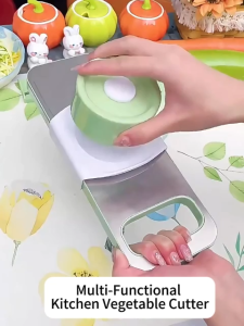 READY STOCK 5 in 1 Multifunctional Fruit Shredder Vegetable Cutter Potato Slicer Kitchen Gadget Sets Kitchen Tools 切菜器 刨丝器 切片机 食物切片机 擦丝器 切菜神器 Multifunctional Vegetable Grater Cutter Slicer Shredder Hand Rotary Roller Veggie Cut Machine