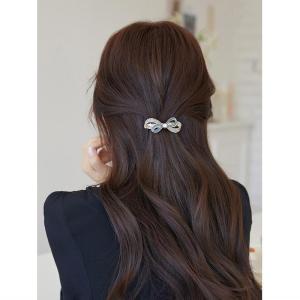 Elegant Korean Style Butterfly Knot Hair Clip: A Simple Fashion Hairpin Accessory for Women's Half Updo Top Clip